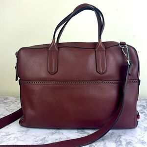 Ben Minkoff Brown Leather Messenger Bag Laptop Soft Briefcase Tote Travel Bag